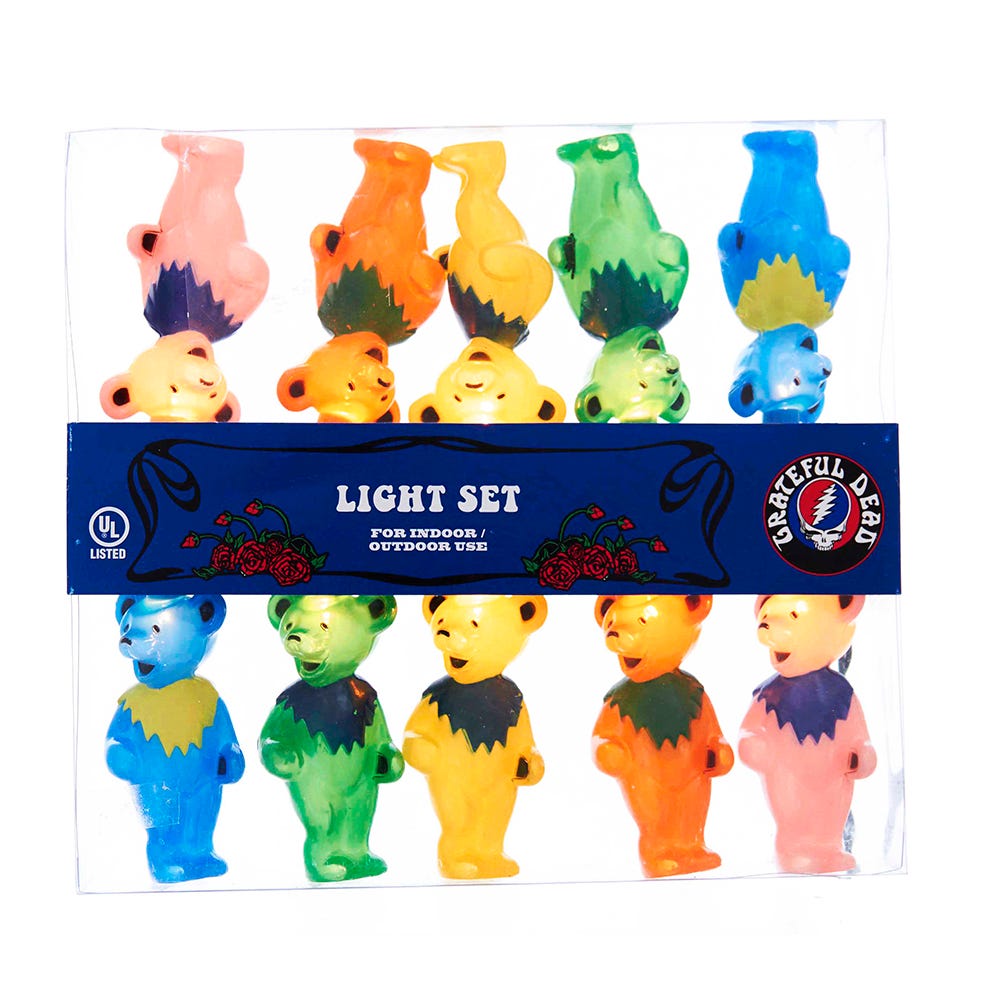 Kurt Adler UL 10-Light Grateful Dead Bears Light Set